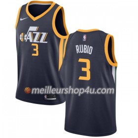 Maillot Basket Homme Utah Jazz Ricky Rubio 3 Nike 2017-18 Navy Swingman